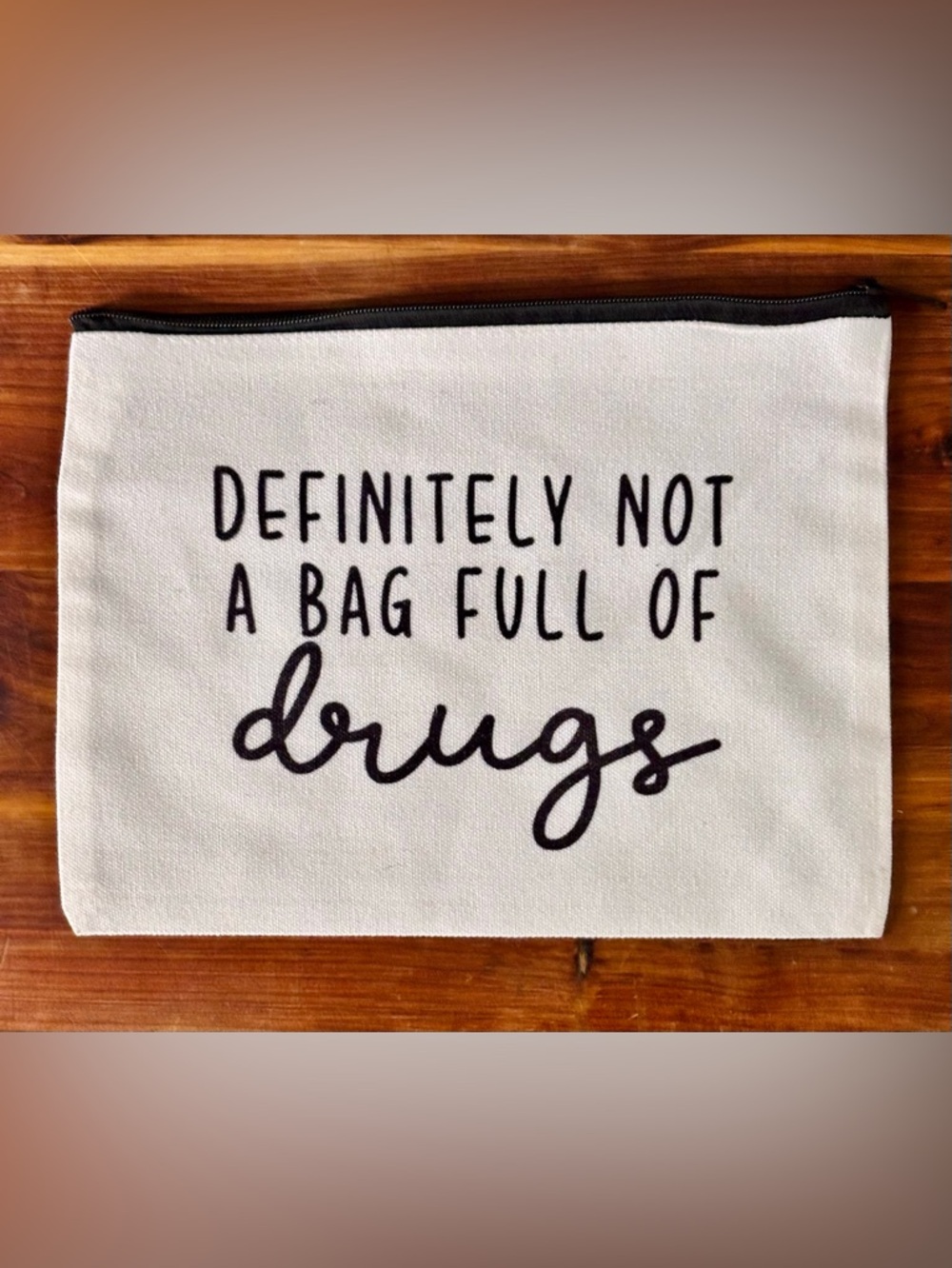Etsy- Black and White Cosmetic Pouch - It’s def not for carrying your 🌳🌳